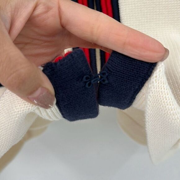 J.Crew Womens Cream Emilie Contrast Trim Ribbed Cardigan Size XXL - Picture 9 of 12